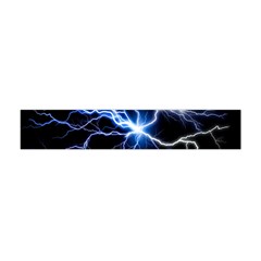 Blue Electric Thunder Storm, Colorful Lightning Graphic Flano Scarf (mini) by picsaspassion