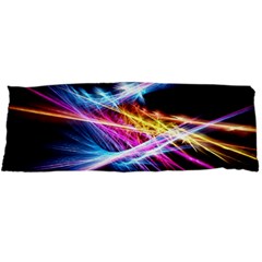 Colorful Neon Light Rays, Rainbow Colors Graphic Art Body Pillow Case Dakimakura (two Sides) by picsaspassion