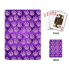Pattern Texture Feet Dog Purple Playing Cards Single Design (rectangle) by Dutashop