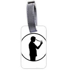 Mobile Phone Addiction Concept Drawing Luggage Tag (two Sides) by dflcprintsclothing