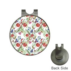 Summer Flowers Pattern Hat Clips With Golf Markers by goljakoff