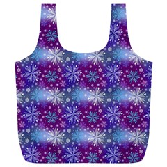 Snow Blue Purple Tulip Full Print Recycle Bag (xl) by Dutashop