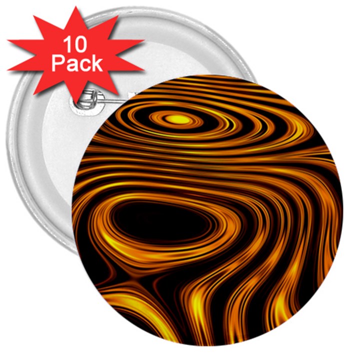 Wave Abstract Lines 3  Buttons (10 pack) 