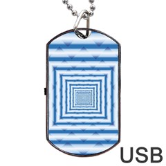 Metallic Blue Shiny Reflective Dog Tag Usb Flash (one Side) by Dutashop