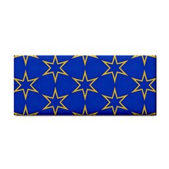 Star Pattern Blue Gold Hand Towel