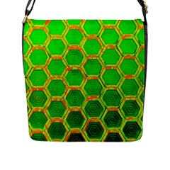 Hexagon Window Flap Closure Messenger Bag (l) by essentialimage365