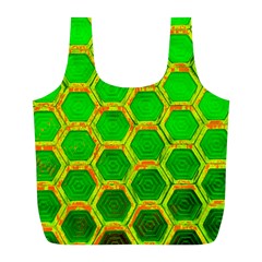 Hexagon Window Full Print Recycle Bag (l) by essentialimage365