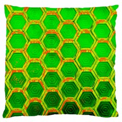 Hexagon Window Large Flano Cushion Case (one Side) by essentialimage365