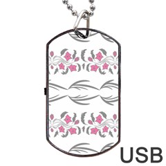 Folk Ornament Dog Tag Usb Flash (two Sides) by Eskimos