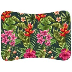 Tropic Flowers Velour Seat Head Rest Cushion by goljakoff