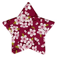 Cherry Blossom Star Ornament (two Sides) by goljakoff