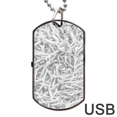 Dry Roots Texture Print Dog Tag Usb Flash (one Side) by dflcprintsclothing