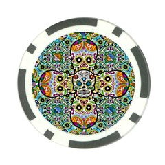 Sugar Skulls Pattern Poker Chip Card Guard (10 Pack) by ExtraGoodSauce