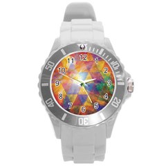 Space Design Round Plastic Sport Watch (l) by ExtraGoodSauce