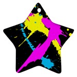 Splatter Splatter Star Ornament (Two Sides)