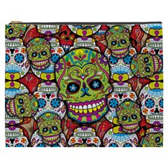 Sugar Skulls Cosmetic Bag (xxxl) by ExtraGoodSauce