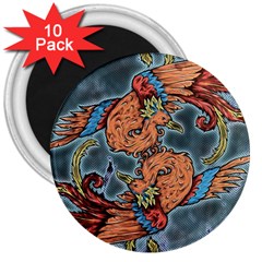 Chinese Phoenix 3  Magnets (10 Pack) 