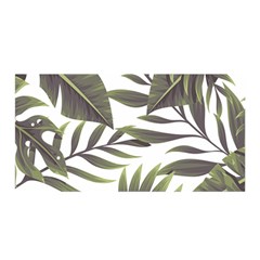 Green Leaves Satin Wrap by goljakoff