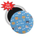 Cute Cat Pattern 2.25  Magnets (100 pack)  Front