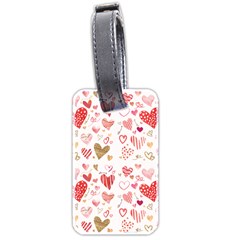 Beautiful Hearts Pattern Luggage Tag (two Sides) by designsbymallika