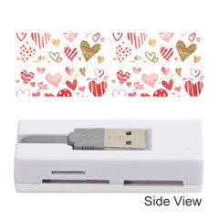 Beautiful Hearts Pattern Memory Card Reader (stick) by designsbymallika