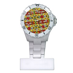 Leaves Pattern Plastic Nurses Watch by ExtraGoodSauce