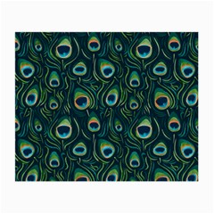 Watercolor Peacock Feather Pattern Small Glasses Cloth by ExtraGoodSauce