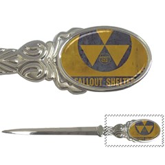 Fallout Shelter In Basement Radiation Sign Letter Opener