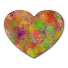 Easter Egg Colorful Texture Heart Mousepads