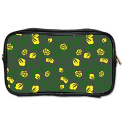 Yellow Flowers Toiletries Bag (one Side) by Eskimos