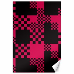 Cube Square Block Shape Canvas 24  X 36  by Dutashop