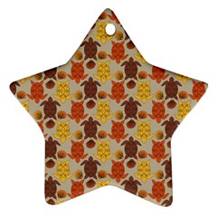 Sea Turtle Sea Life Pattern Ornament (star) by Dutashop
