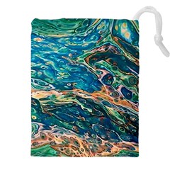 Oceanic Mircoscope  Drawstring Pouch (5xl) by BrenZenCreations