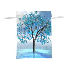 Crystal Blue Tree Lightweight Drawstring Pouch (s)