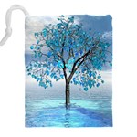 Crystal Blue Tree Drawstring Pouch (4XL) Back