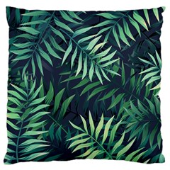 Green Leaves Large Cushion Case (two Sides) by goljakoff
