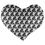 Leopard Large 19  Premium Heart Shape Cushions
