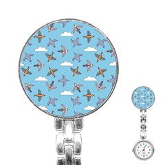 Birds In The Sky Stainless Steel Nurses Watch by SychEva