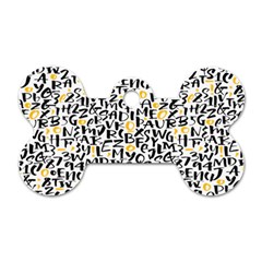 Alphabets Love Dog Tag Bone (two Sides) by designsbymallika