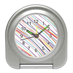 Beautiful Stripes Travel Alarm Clock by designsbymallika