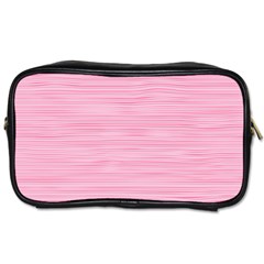 Pink Knitted Pattern Toiletries Bag (two Sides) by goljakoff