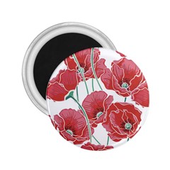 Red Poppy Flowers 2 25  Magnets by goljakoff