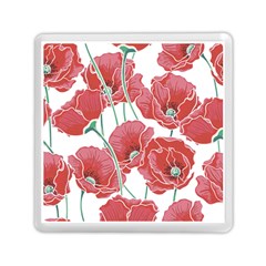 Red Poppy Flowers Memory Card Reader (square) by goljakoff