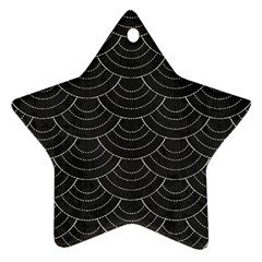 Black Sashiko Pattern Star Ornament (two Sides) by goljakoff