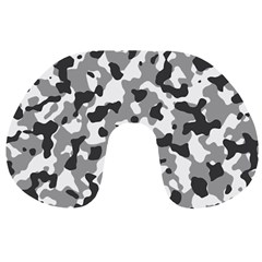 Camouflage Gris/blanc Travel Neck Pillow by kcreatif