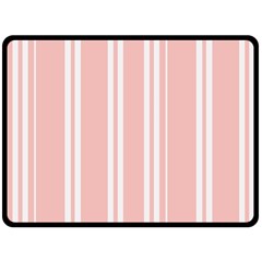 Bandes Blanc/rose Clair Fleece Blanket (large)  by kcreatif