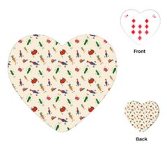 Vegetables Athletes Playing Cards Single Design (heart) by SychEva