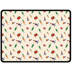 Vegetables Athletes Fleece Blanket (large)  by SychEva