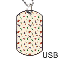 Vegetables Athletes Dog Tag Usb Flash (one Side) by SychEva