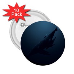 Whales Family 2 25  Buttons (10 Pack)  by goljakoff